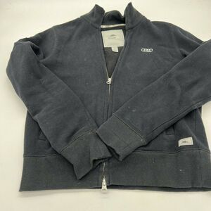 Roots Canada Black Zip Up Sweater Audi Logo Women’s Small
